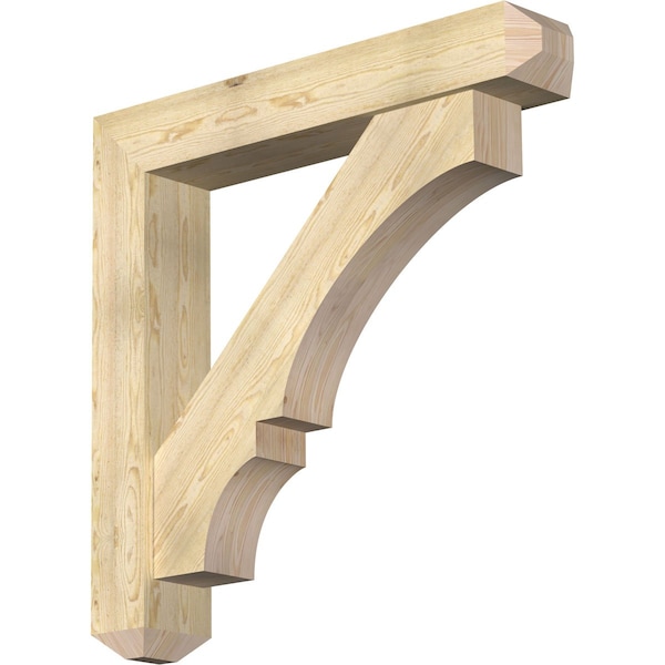 Ekena Millwork Balboa Craftsman Rough Sawn Bracket w/ Offset Brace, Douglas Fir, 8"W x 46"D x 46"H BKT0806X46X46BOA04RDF - main
